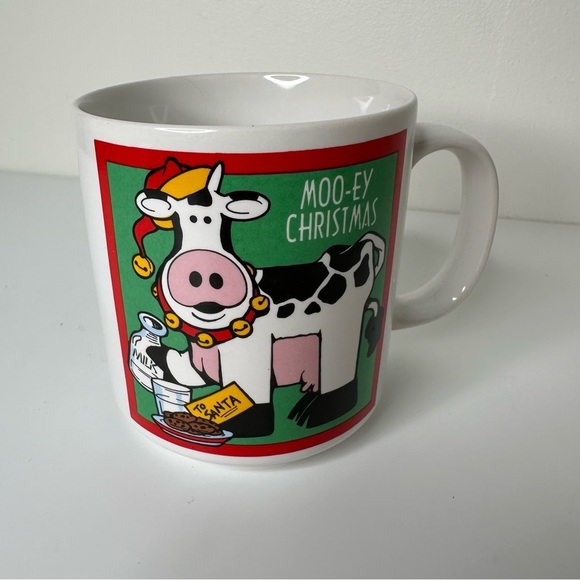 Vintage “Moo-ye Christmas “ mug by Papel Freelance - Picture 3 of 5